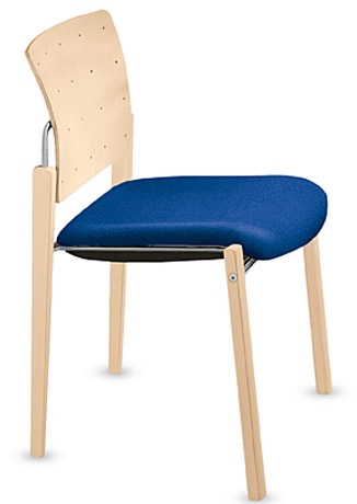 Немецкий стул для семинаров спинка бук на четырех ножках из дерева EN25310